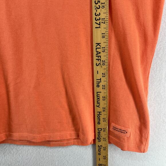 LIFE IS GOOD Shirt Womens L Get Lost Get Found Book Crusher Tee Cotton Orange - Picture 11 of 12